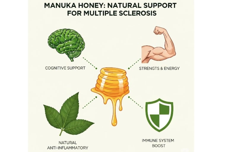   عسل مانوكا 🍯 والتصلب المتعدد 🧠💪 | دعم طبيعي فعّال 🌿 وتحسين المناعة
