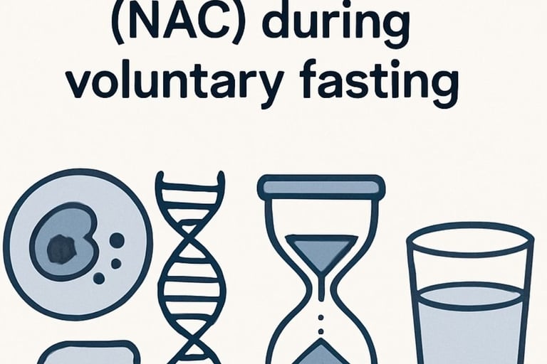 تناول استيل سيستايين (NAC) أثناء الصيام الطوعي🧬⏳🥛
