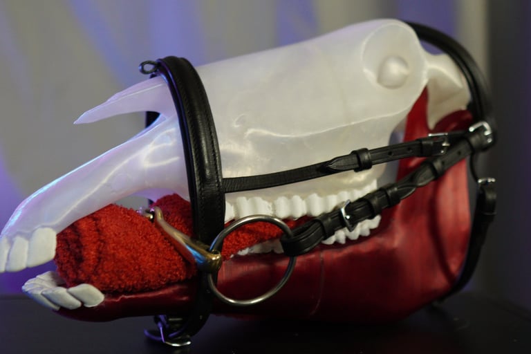 a red purse with a toothbrush and a toothbrush
