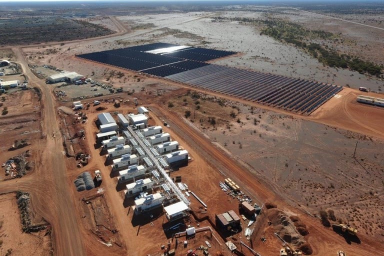 Hybrid Power Station including Generator, Solar, BESS & Inverters