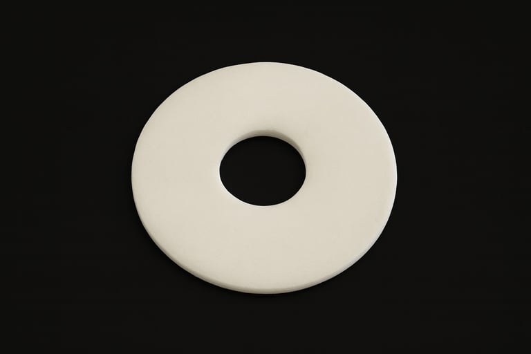 Seramik Disk OD=18mm / ID=6mm / T=0.5mm (Stok Kodu: D01) Küçük parçaların analizi için uygun tabla