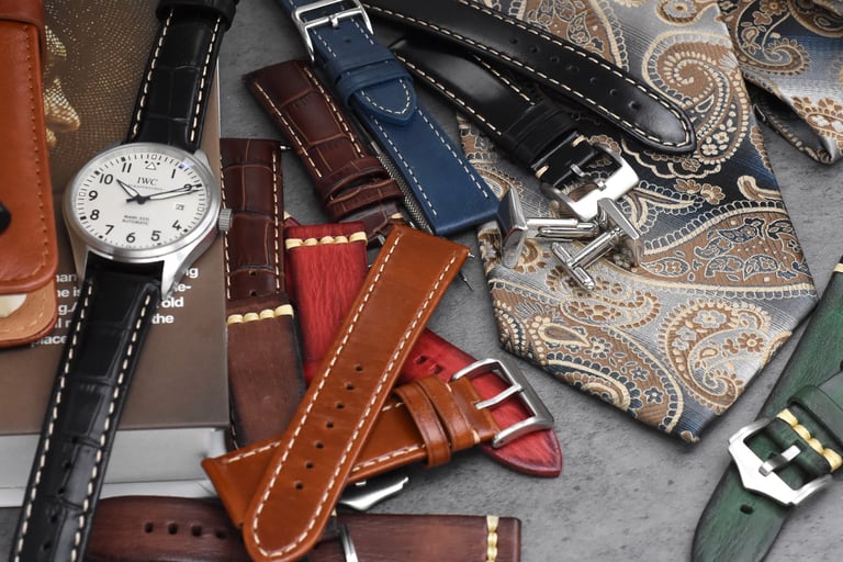 Leather watch strap Watch band