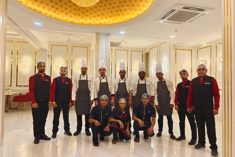 a group of chefs and their staff members