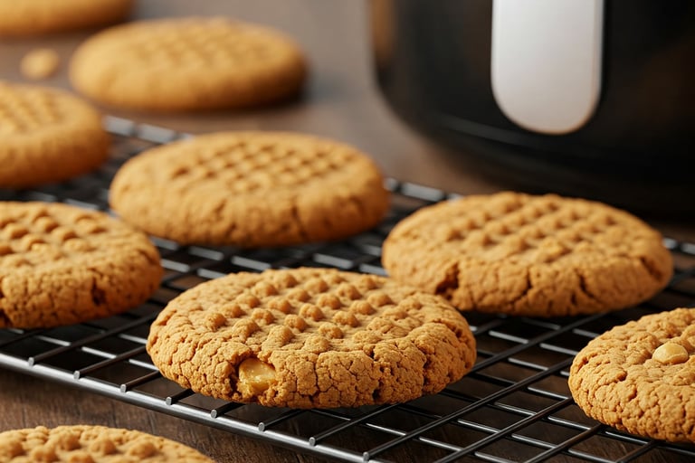 air fryer peanut butter cookies