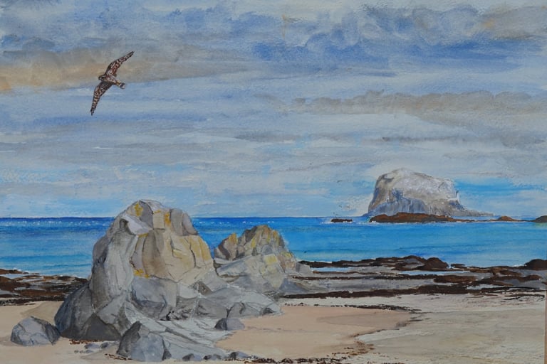 Bass Rock from North Berwick beach