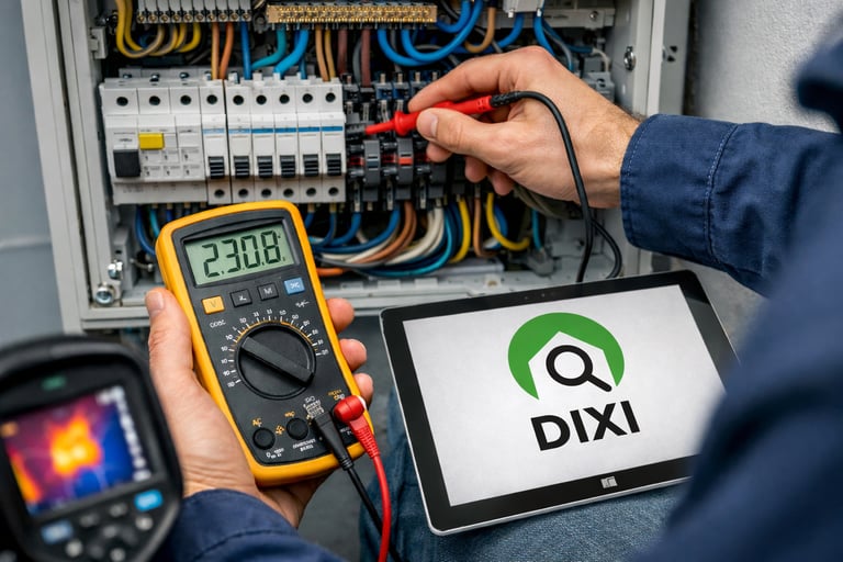 Contrôle de l’installation électrique d’un logement réalisé par DIXI
