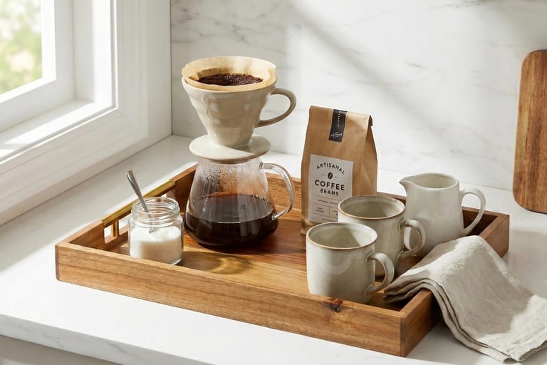 Snazzora coffee station serving tray