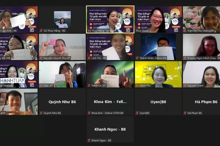 a group of people are shown on a screen