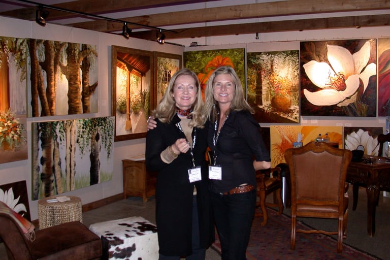 Sandra Forzani at Calgary Exhibition and Stampede Art Show 2001