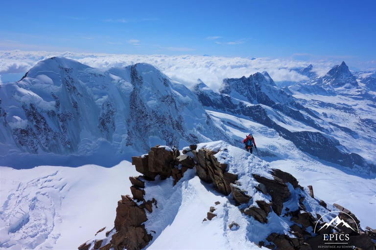 Alpinisme dans le Massif du Mont Rose, Suisse