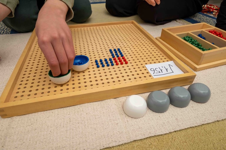 Finding the Square Root of 1,156 with the help of the Pegboard