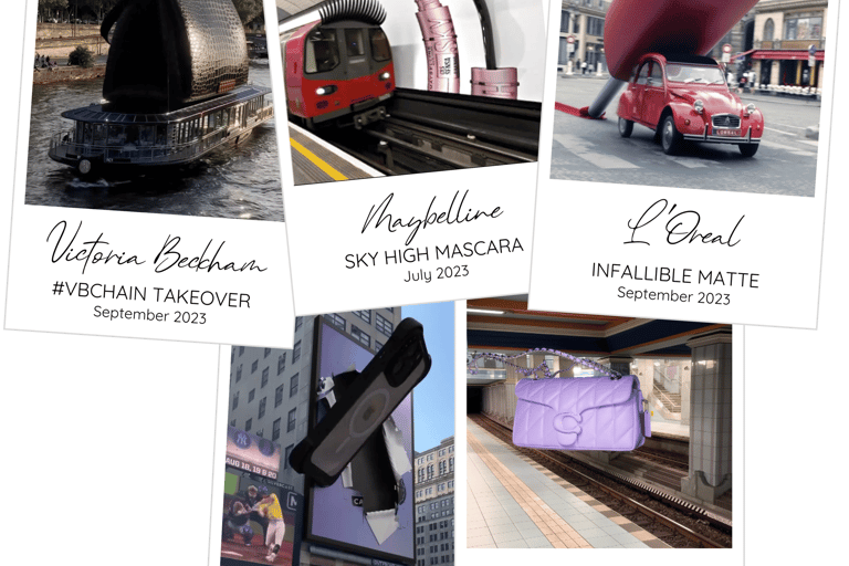 polaroid examples of marketing campaigns using CGI, such as Victoria Beckham, Maybelline and L'Oreal