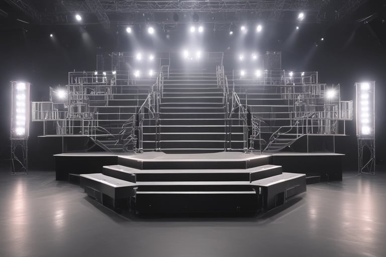 A crowd of people standing on top of a stage