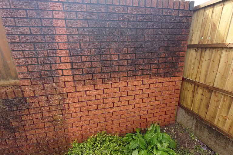 brickwork pressure washed
