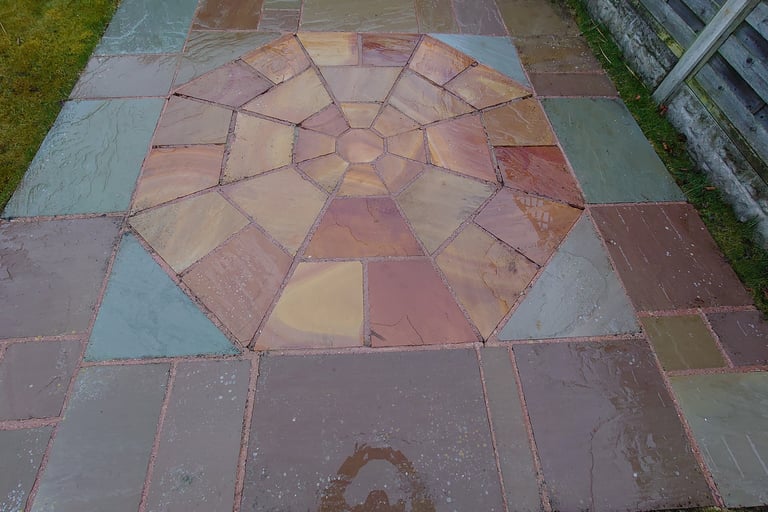 pressure washed patio