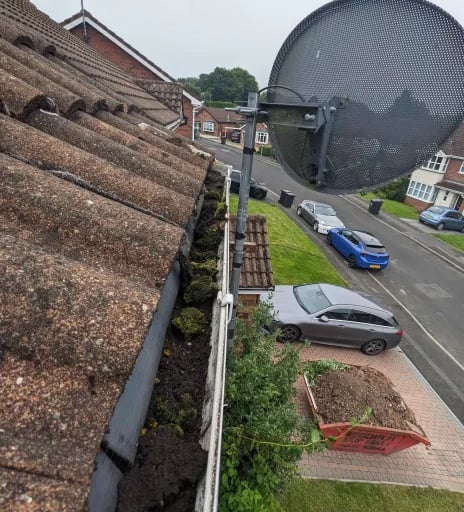 before gutter clean