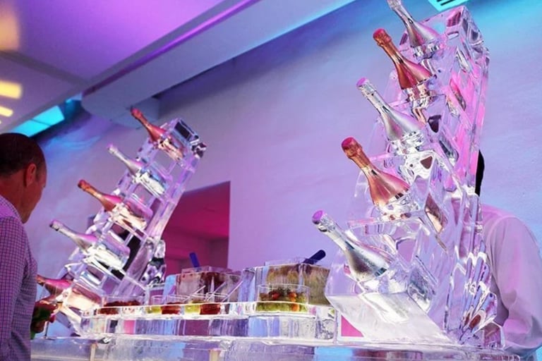 porta botellas de alcohol para barras de hielo para bodas en buenos aires