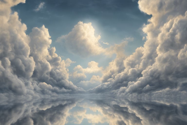 Le ciel se reflète dans le ciel