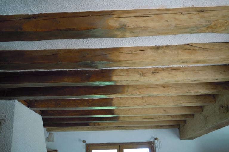 Aérogommage poutres intérieures