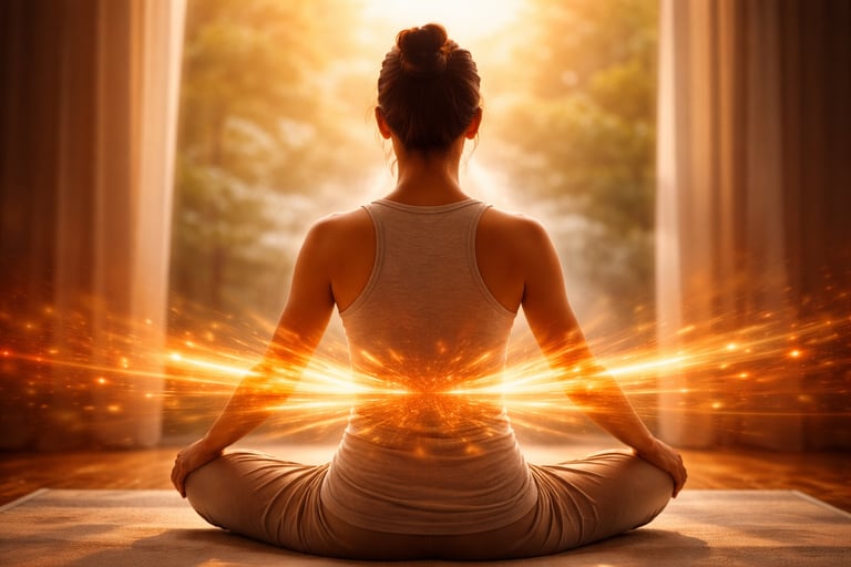 Jovem acorda sua energia com direção pela kapalabhati