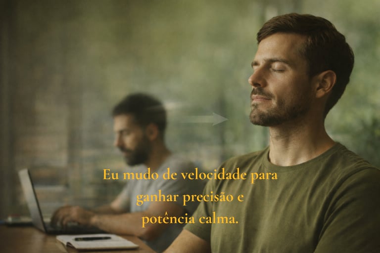 A respiração  4-8 em pausas do trabalho traz precisão e potência calma