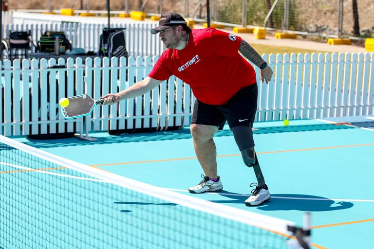 Matt Hansson Para-standing pickleball player