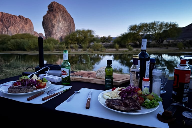 almuerzo en piedra parada