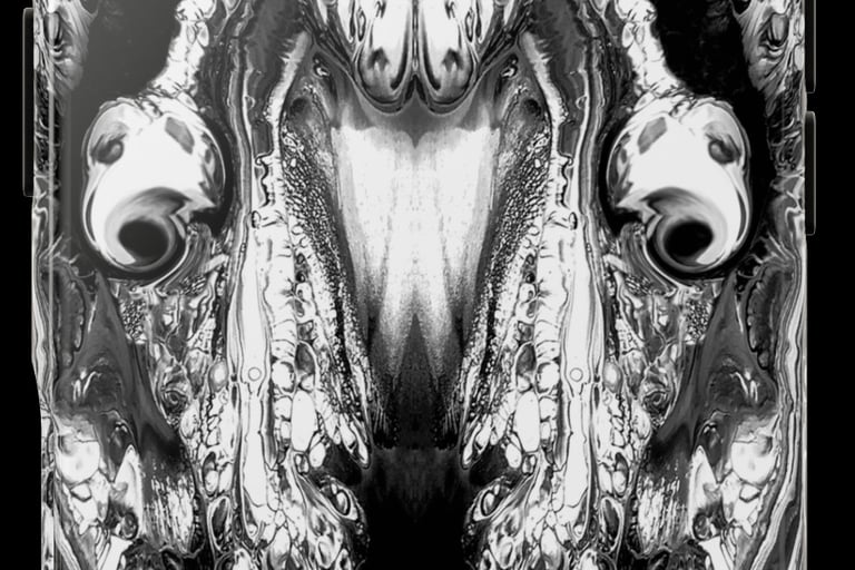 Oracle phone case featuring abstract paint-based artwork