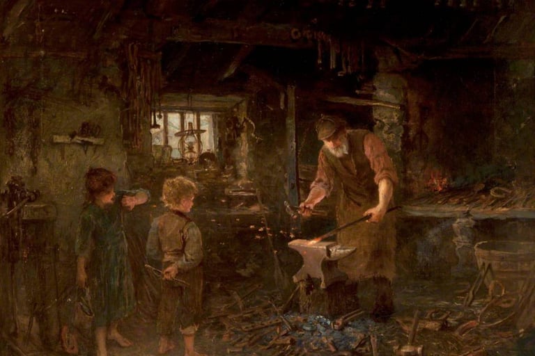 "The Blacksmith's Shop" - Otto Leyde