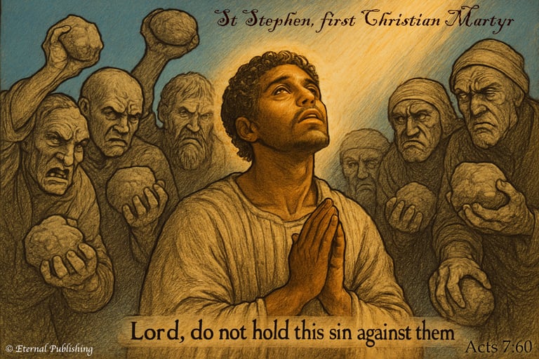 Stoning of Stephen, Acts 7.60
