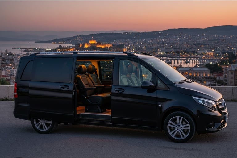 9θέσιο Taxi Van Καβάλα Mercedes-Benz Vito - Orange Taxi