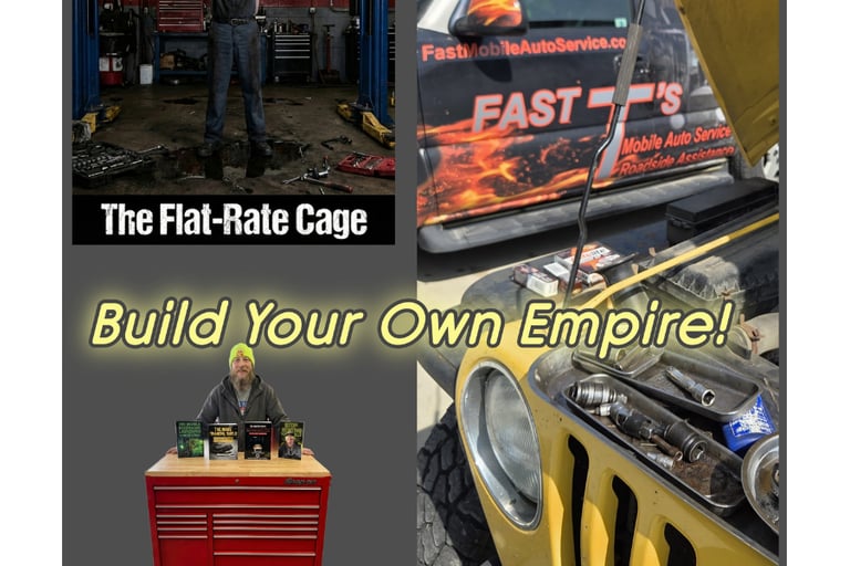 Build Your Own Mobile Auto Repair and  Mobile Mechanic Empire with MAOSESCAPE THE FLAT-RATE TRAP. 