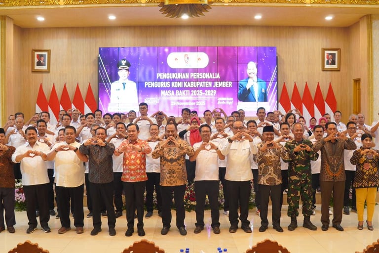 pengukuhan pengurus koni kabupaten jember