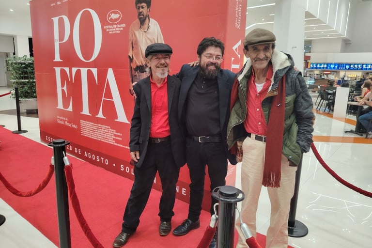Presentación de la pelicula "Un poeta" el escritor y poeta  Jairo Carrasquilla Tobón, Ubeimar Rios .