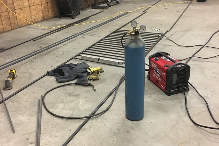 Saving the customer, last minute, fab rail at 2am, inspection at 9am!