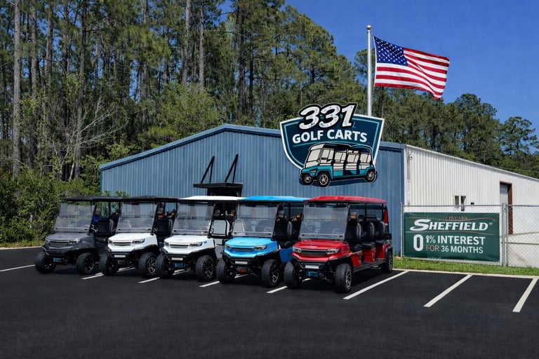 30a Golf Cart Rentals and 331 Golf Carts rents and sells brand new, high end Golf Carts