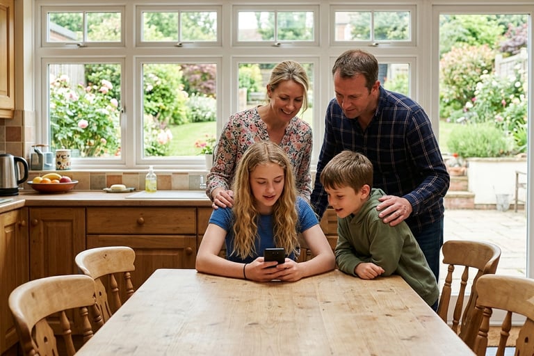Spending time with people's family ensuring safety online is vital. Learning as a young family reinforced safety & knowledge