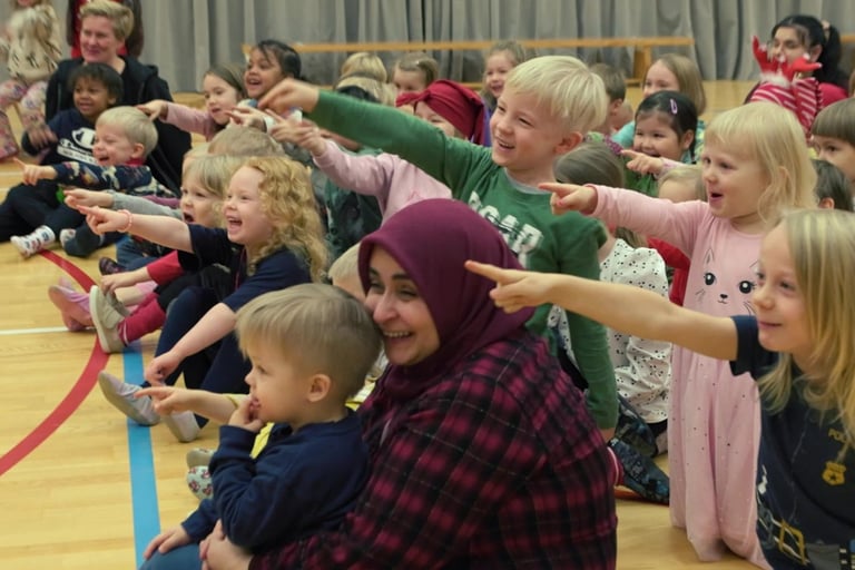 Huikea ohjelma päiväkodissa