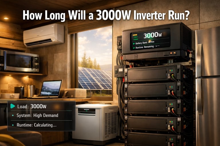 How Long Will a 3000W Inverter Run?