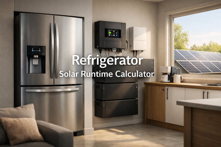 How Long Will a Refrigerator Run on a Solar Battery Calculator