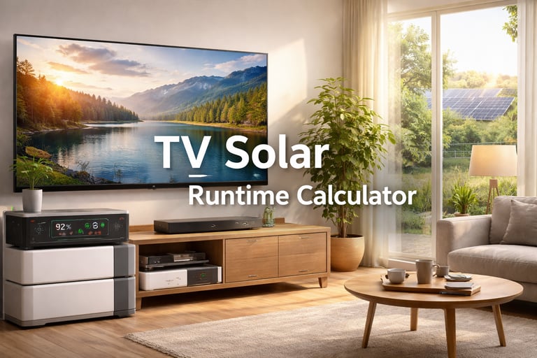 How Long Will a TV Run on a Solar Battery Calculator