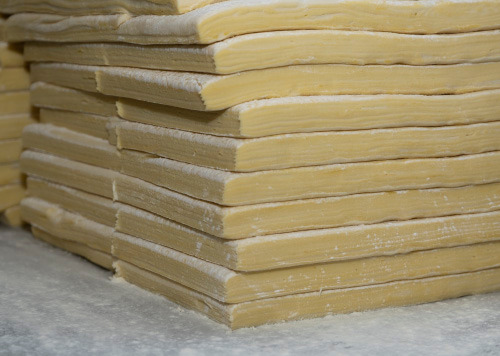 blocs de pâte feuilletée