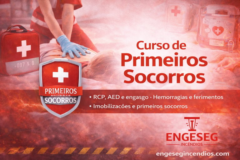 Treinamento de Primeiros Socorros em Sorocaba-SP com equipe em orientação prática de atendimento inicial