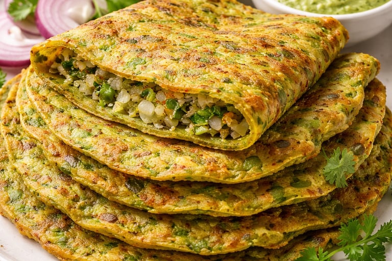 aarog mixed lentil chilla roll