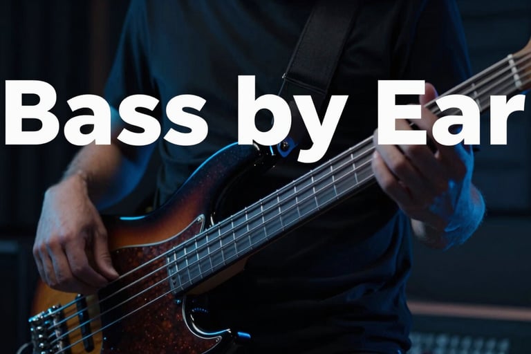 Man playing Fender Precision bass during Bass by Ear lesson