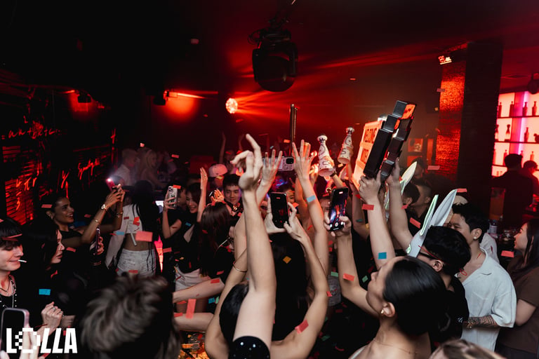 Lolla Club Saigon dance floor with bottle service