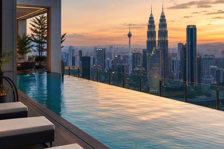 Luxury Pool with KLCC view