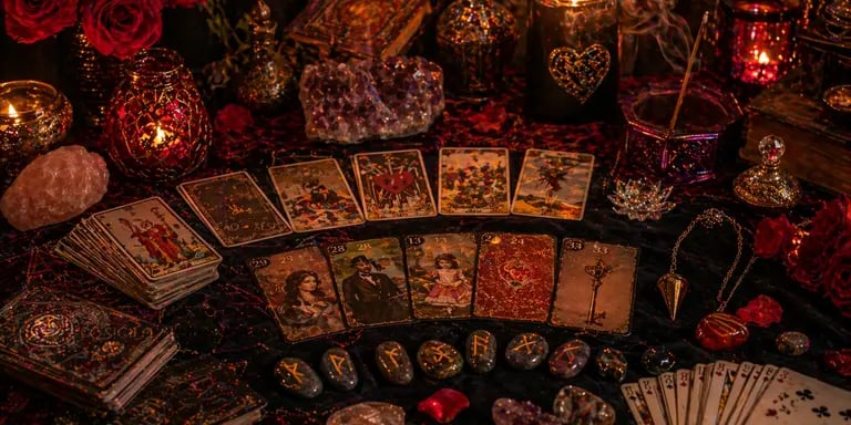 cartomante online amor realizando leitura com tarot, baralho cigano, lenormand e runas 