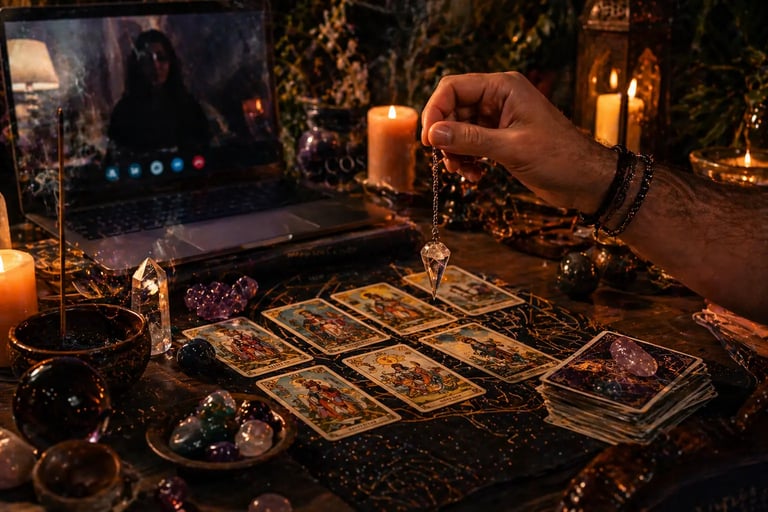 consulta esoterica online com tarot e pendulo de cristal