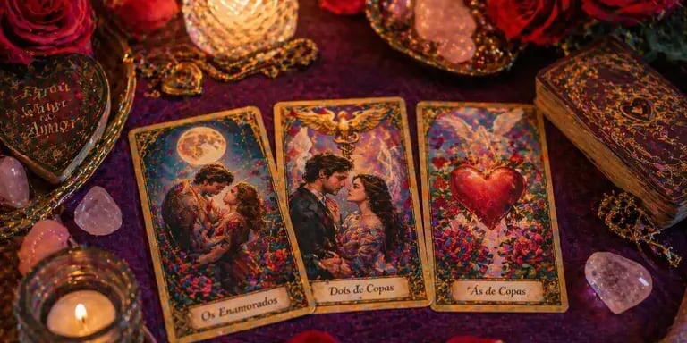 leitura tarot do amor com cartas romanticas